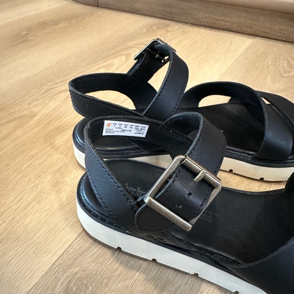 Timberland Women's Safari Dawn backstrap sandals in black full grain leather - Picture 6 of 7